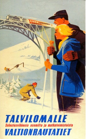 Finland vintage travel poster